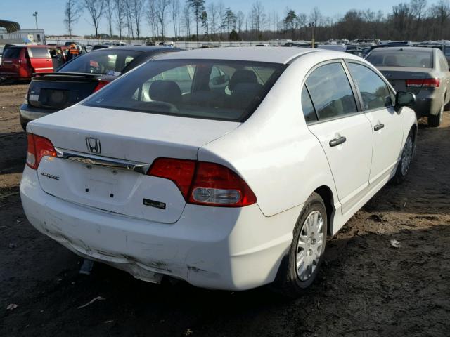 19XFA1F38BE028587 - 2011 HONDA CIVIC VP WHITE photo 4