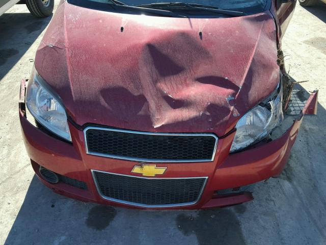 KL1TD6DE4AB118995 - 2010 CHEVROLET AVEO LS RED photo 7