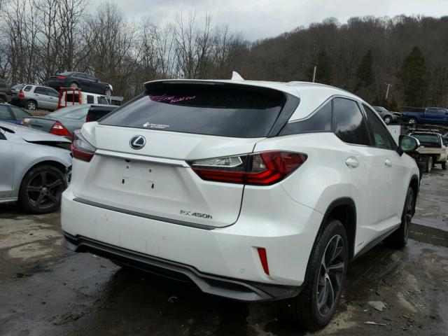 2T2BGMCA7GC005806 - 2016 LEXUS RX 450H WHITE photo 4