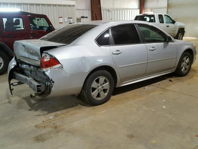 2G1WG5EK1B1186225 - 2011 CHEVROLET IMPALA LT SILVER photo 4