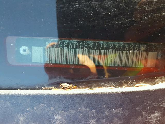 1G2WP12K11F271386 - 2001 PONTIAC GRAND PRIX წითელი ფოტო 10