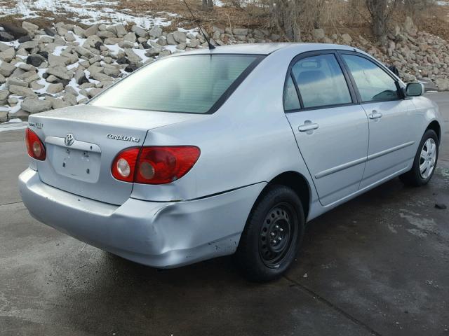 2T1BR32E35C501017 - 2005 TOYOTA COROLLA CE SILVER photo 4