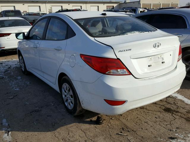 KMHCT4AE4GU090354 - 2016 HYUNDAI ACCENT SE WHITE photo 3