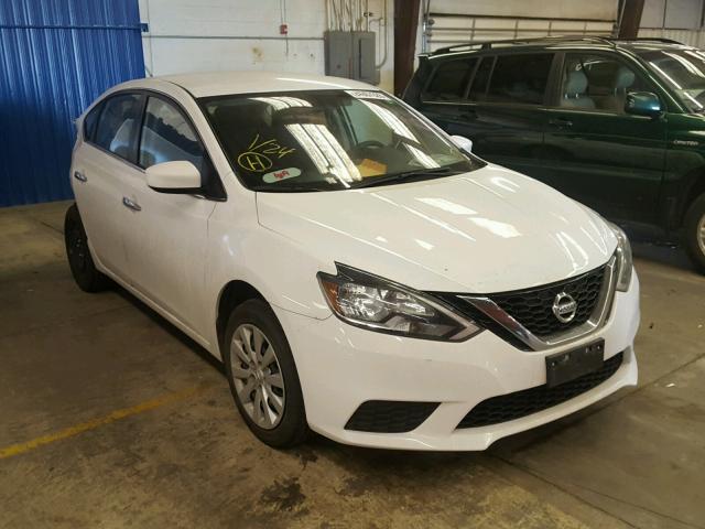 3N1AB7AP4GY275814 - 2016 NISSAN SENTRA S WHITE photo 1