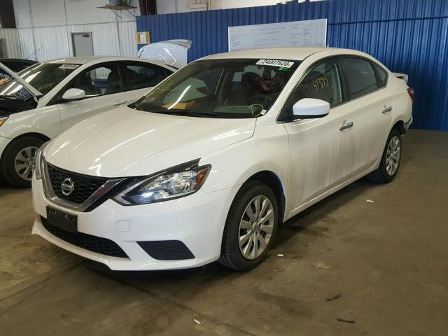 3N1AB7AP4GY275814 - 2016 NISSAN SENTRA S WHITE photo 2