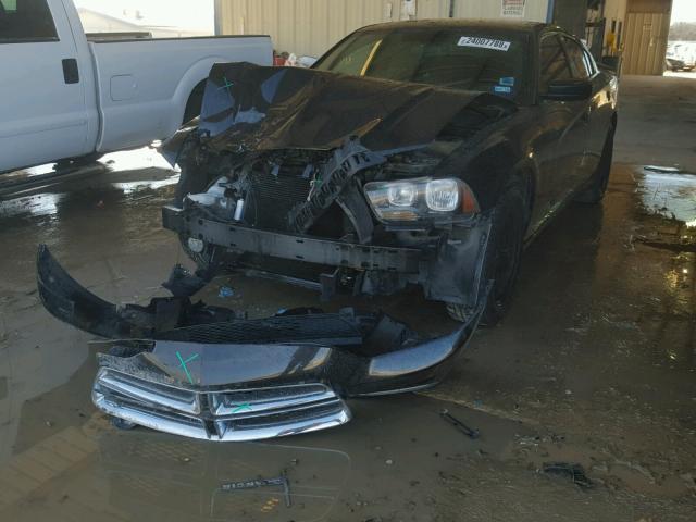 2B3CL3CG4BH502783 - 2011 DODGE CHARGER BLACK photo 2