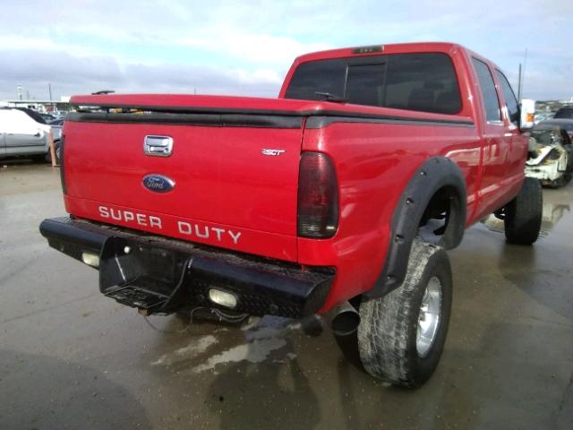 1FTWW31R88EA05677 - 2008 FORD F350 SRW S RED photo 4