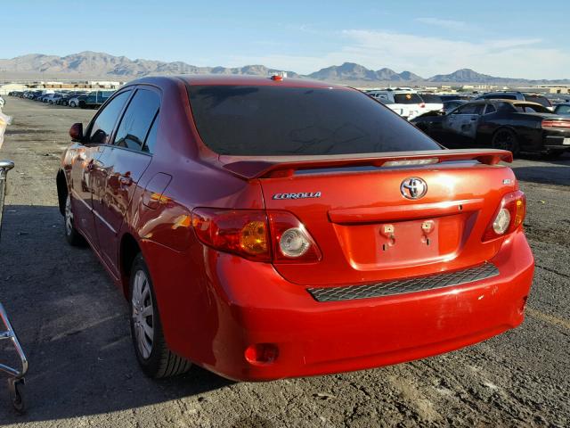 JTDBL40E599091486 - 2009 TOYOTA COROLLA BA RED photo 3