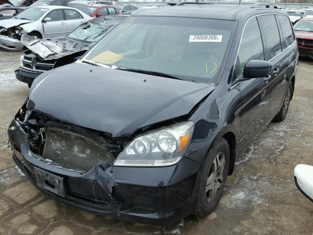 5FNRL38777B033672 - 2007 HONDA ODYSSEY EX BLACK photo 2