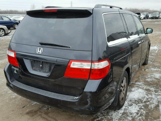 5FNRL38777B033672 - 2007 HONDA ODYSSEY EX BLACK photo 4