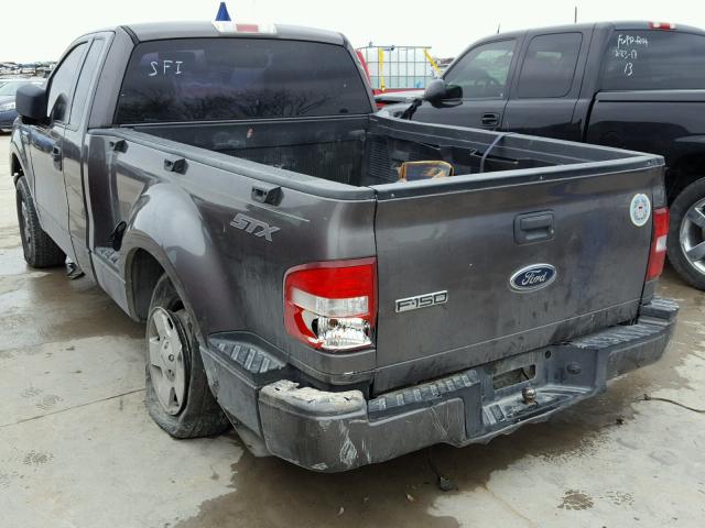 1FTRF02285KC32748 - 2005 FORD F150 GRAY photo 3