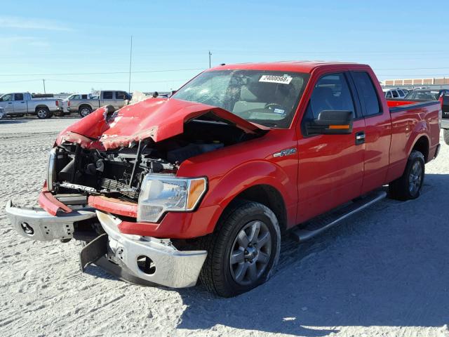 1FTEX1CM2EKF45280 - 2014 FORD F150 SUPER RED photo 2