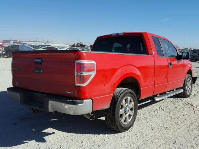 1FTEX1CM2EKF45280 - 2014 FORD F150 SUPER RED photo 4