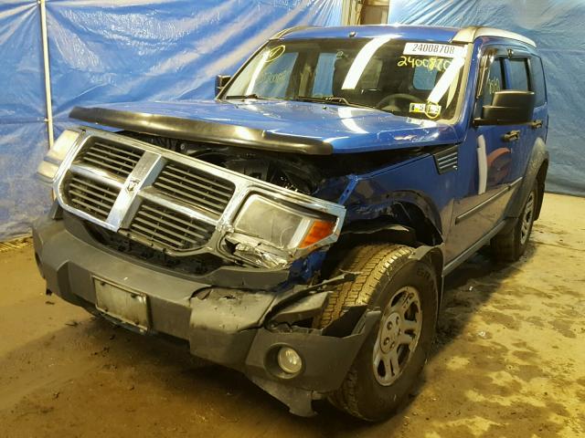 1D8GU28K67W664199 - 2007 DODGE NITRO SXT BLUE photo 2