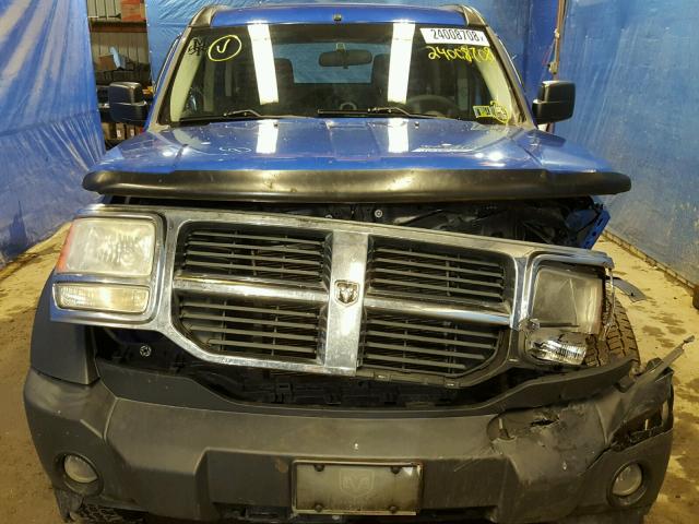 1D8GU28K67W664199 - 2007 DODGE NITRO SXT BLUE photo 9