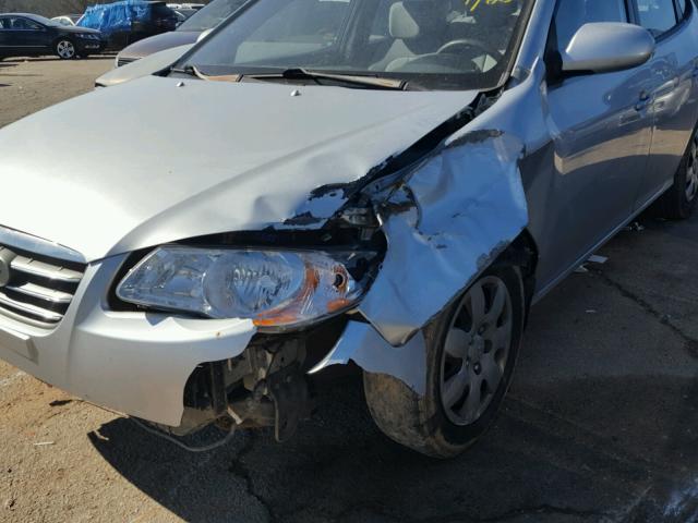 KMHDU46D37U019695 - 2007 HYUNDAI ELANTRA GL SILVER photo 9