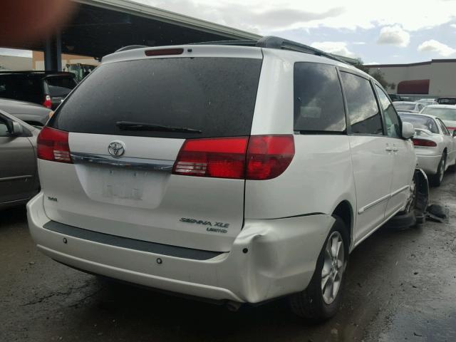 5TDZA22C05S251354 - 2005 TOYOTA SIENNA XLE WHITE photo 4