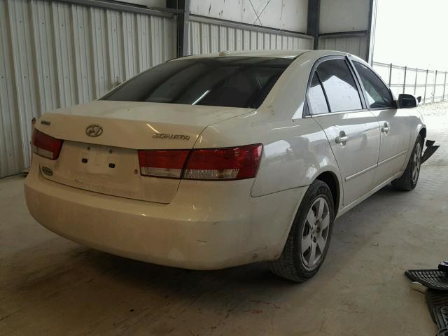 5NPET46C58H393000 - 2008 HYUNDAI SONATA GLS WHITE photo 4