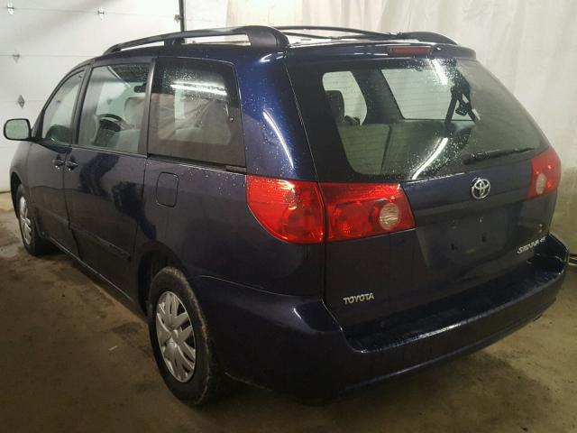 5TDZA23C66S579930 - 2006 TOYOTA SIENNA CE BLUE photo 3