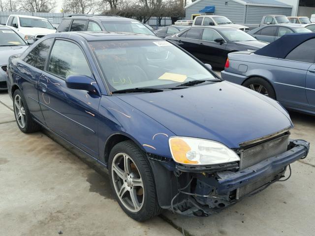 1HGEM22942L090113 - 2002 HONDA CIVIC EX ლურჯი ფოტო 1