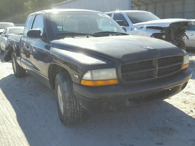 1B7GL22X1YS564221 - 2000 DODGE DAKOTA BLACK photo 1