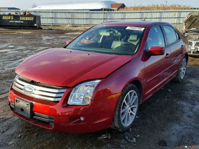 3FAHP07118R175386 - 2008 FORD FUSION SE RED photo 2