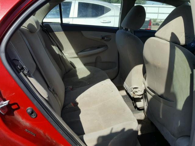 2T1BU4EE9BC674875 - 2011 TOYOTA COROLLA BA RED photo 6