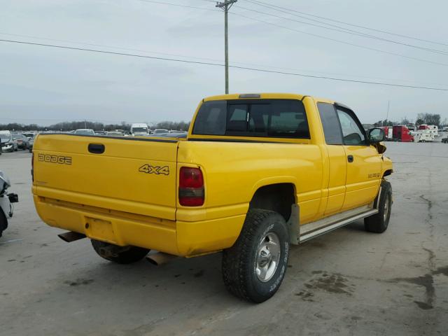 1B7HF13Z41J214714 - 2001 DODGE RAM 1500 YELLOW photo 4