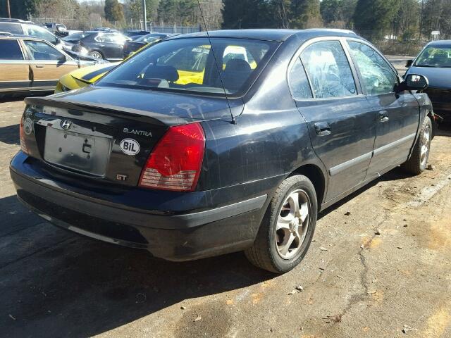 KMHDN46D34U894591 - 2004 HYUNDAI ELANTRA GL BLACK photo 4