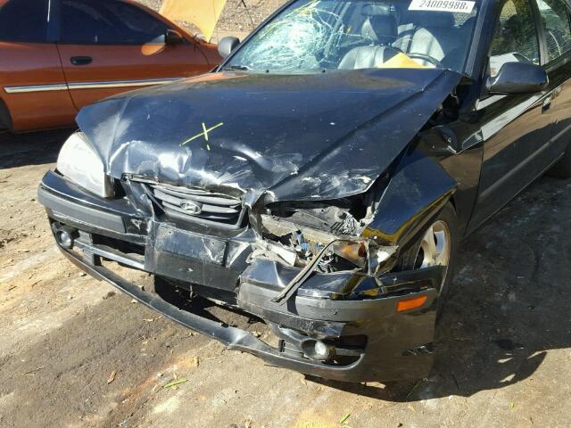 KMHDN46D34U894591 - 2004 HYUNDAI ELANTRA GL BLACK photo 9