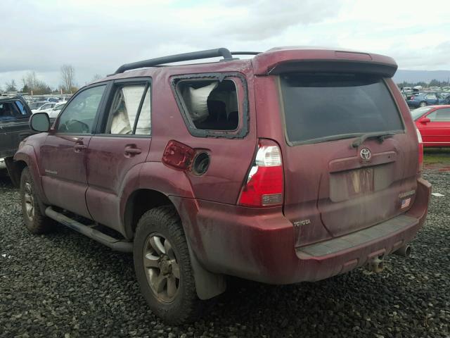 JTEBU14R98K008363 - 2008 TOYOTA 4RUNNER SR RED photo 3