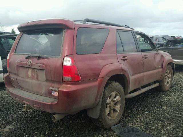 JTEBU14R98K008363 - 2008 TOYOTA 4RUNNER SR RED photo 4