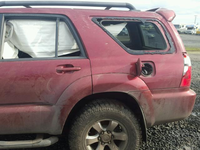 JTEBU14R98K008363 - 2008 TOYOTA 4RUNNER SR RED photo 9