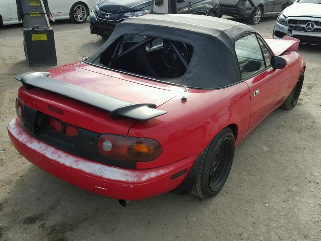 JM1NA3517N0306223 - 1992 MAZDA MX-5 MIATA RED photo 4