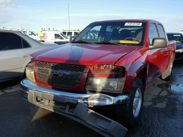 1GCCS136258111686 - 2005 CHEVROLET COLORADO RED photo 2