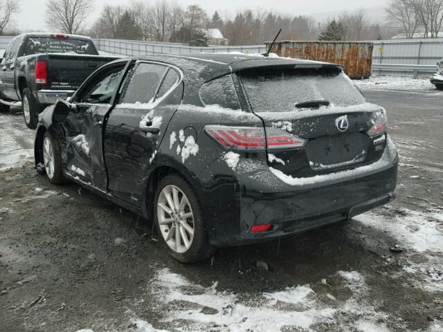 JTHKD5BH1B2022172 - 2011 LEXUS CT 200 BLACK photo 3