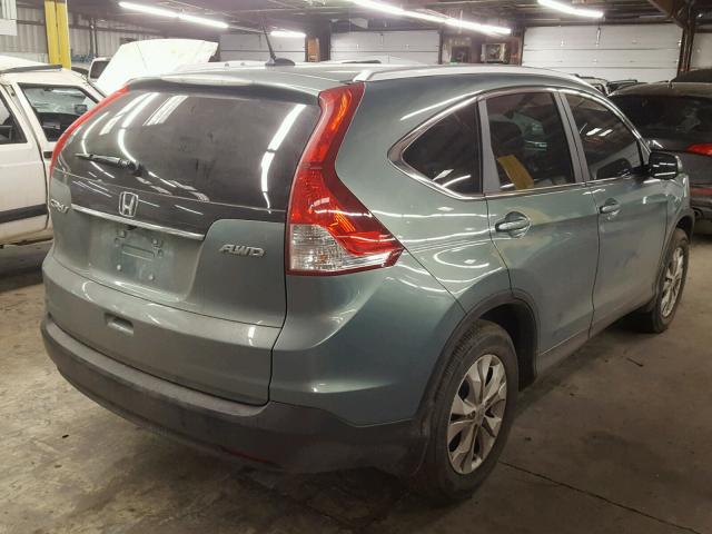 2HKRM4H79CH631020 - 2012 HONDA CR-V EXL GREEN photo 4