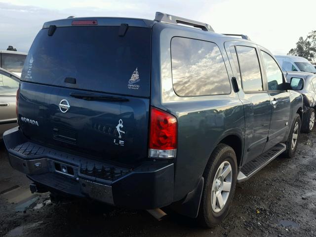 5N1AA08B25N729338 - 2005 NISSAN ARMADA SE GREEN photo 4