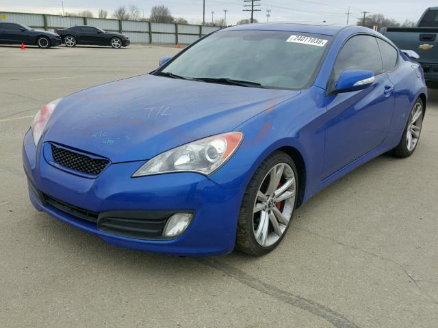 KMHHU6KH6AU028632 - 2010 HYUNDAI GENESIS CO BLUE photo 2