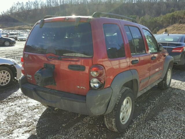 1J4GL48K67W551084 - 2007 JEEP LIBERTY SP BURGUNDY photo 4