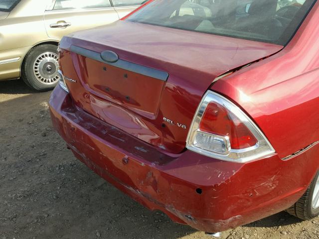 3FAHP081X9R203721 - 2009 FORD FUSION SEL RED photo 9