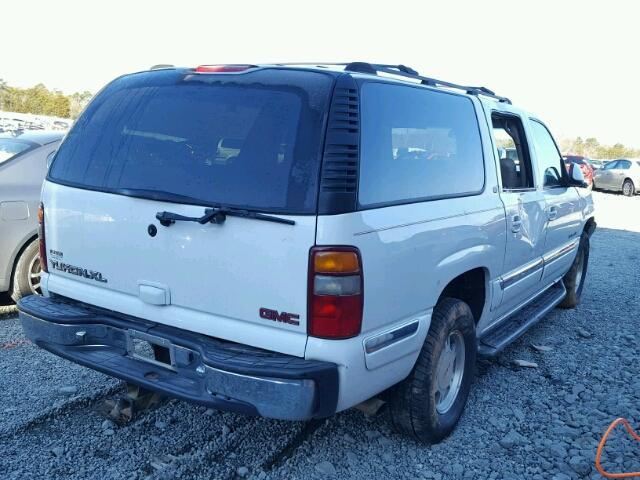 3GKFK16T91G252651 - 2001 GMC YUKON XL K WHITE photo 4