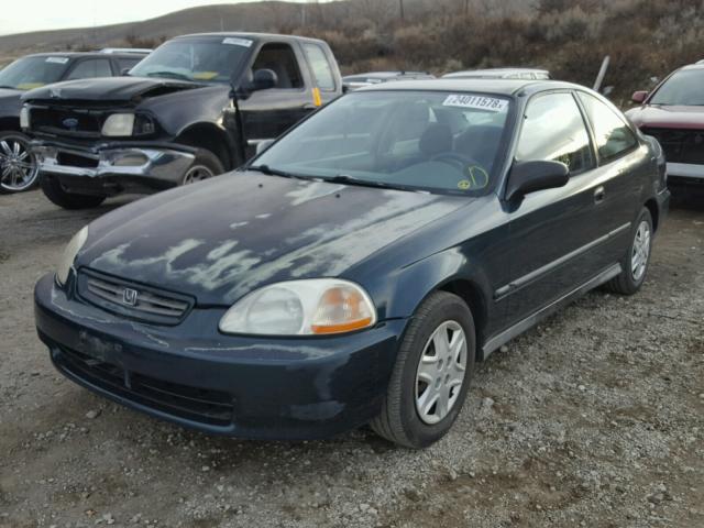 1HGEJ6221VL089153 - 1997 HONDA CIVIC DX GREEN photo 2