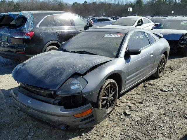 4A3AC44G22E099000 - 2002 MITSUBISHI ECLIPSE GS GRAY photo 2