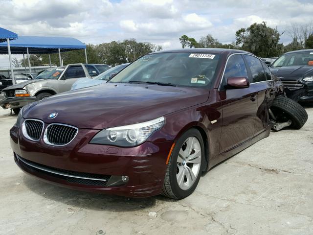 WBANU535X9C122047 - 2009 BMW 528 I BURGUNDY photo 2