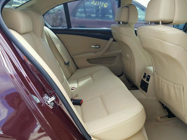 WBANU535X9C122047 - 2009 BMW 528 I BURGUNDY photo 6