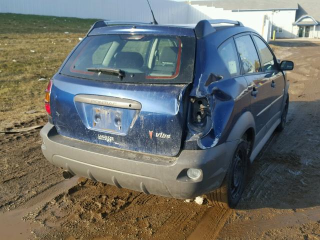 5Y2SL65868Z403277 - 2008 PONTIAC VIBE BLUE photo 4