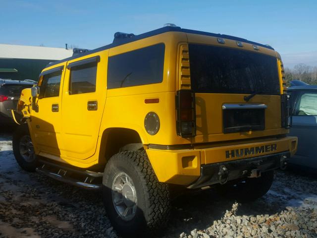 5GRGN23U04H113012 - 2004 HUMMER H2 YELLOW photo 3