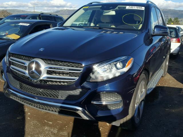 4JGDA5HB7GA774148 - 2016 MERCEDES-BENZ GLE 350 4M BLUE photo 2