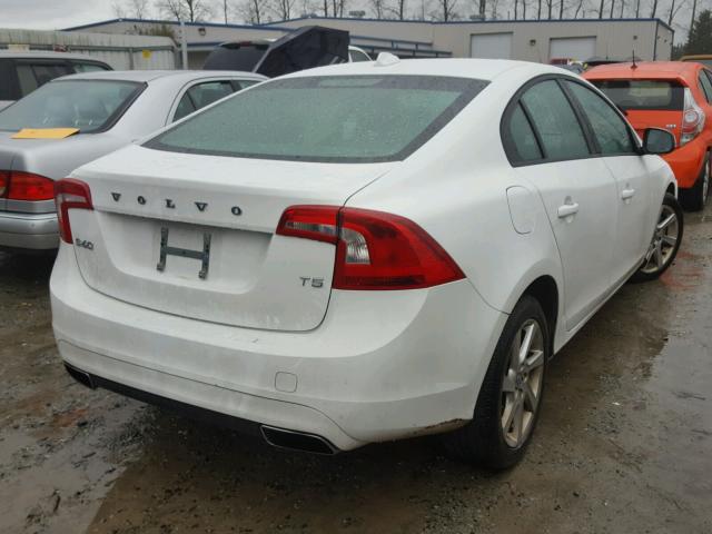 YV1612FS1E2295434 - 2014 VOLVO S60 T5 WHITE photo 4